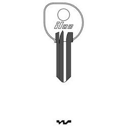 Kaba Ilco 1040E NP A13 | Vehicle Key Blank, Brass, Nickel Plated, 13 Price Group, For Mercury/Mariner Outboard