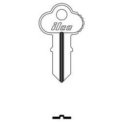 Kaba Ilco 1041D NP A13 | Cylinder Lock Key Blank, Double-Sided, Brass, Nickel Plated, 13 Price Group, For Chicago