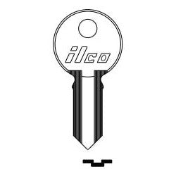 Kaba Ilco 1041H NP A02 | Cylinder Lock Key Blank, Double-Sided, Brass, Nickel Plated, 2 Price Group, For Illinois