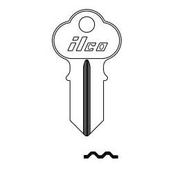 Kaba Ilco 1041N NP A07 | Cylinder Lock Key Blank, Double-Sided, Brass, Nickel Plated, 7 Price Group, For Chicago