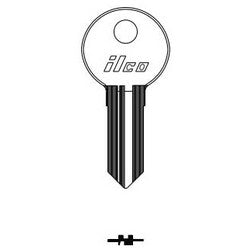Kaba Ilco 1042A NP A11 | Cylinder Lock Key Blank, Double-Sided, Brass, Nickel Plated, 11 Price Group, For Illinois