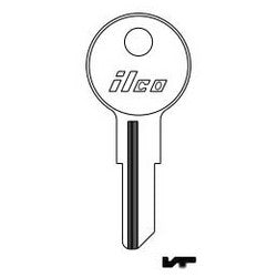 Kaba Ilco 1043D NP A14 | Cylinder Lock Key Blank, Brass, Nickel Plated, 14 Price Group, For Illinois
