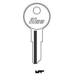 Kaba Ilco 1043G NP A17 | Cylinder Lock Key Blank, Brass, Nickel Plated, 17 Price Group, For Illinois
