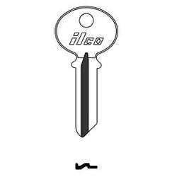 Kaba Ilco 1049D NP A14 | Cylinder Lock Key Blank, Brass, Nickel Plated, 14 Price Group, For Safe