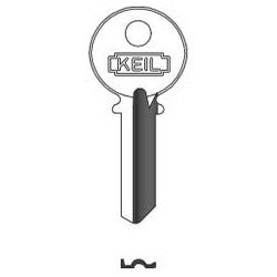 Kaba Ilco 1079 NP A06 | Cylinder Lock Key Blank, Brass, Nickel Plated, 6 Price Group, For Keil