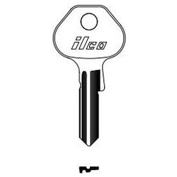 Kaba Ilco 1092-6000B NP A03 | Cylinder Lock Key Blank, Brass, Nickel Plated, 3 Price Group, For Master