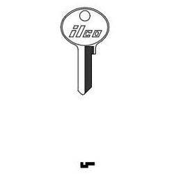 Kaba Ilco 1092B NP A02 | Cylinder Lock Key Blank, Brass, Nickel Plated, 2 Price Group, For Master
