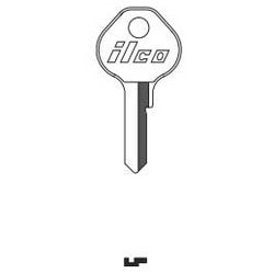 Kaba Ilco 1092CNTLBI NP A16 | Cylinder Lock Key Blank, Brass, Nickel Plated, 16 Price Group, For Master