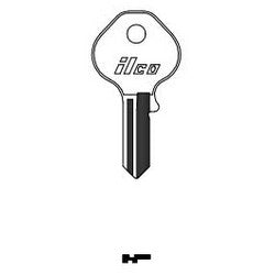 Kaba Ilco 1092DS NP A03 | Cylinder Lock Key Blank, Brass, Nickel Plated, 3 Price Group, For Master