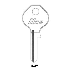 Kaba Ilco 1092E NP A05 | Cylinder Lock Key Blank, Brass, Nickel Plated, 5 Price Group, For Master