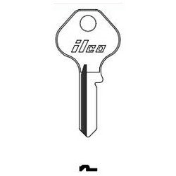 Kaba Ilco 1092H NP A02 | Cylinder Lock Key Blank, Brass, Nickel Plated, 2 Price Group, For Master