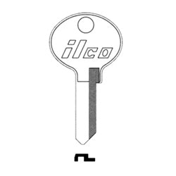Kaba Ilco 1092VR NP A04 | Cylinder Lock Key Blank, Brass, Nickel Plated, 4 Price Group, For Master