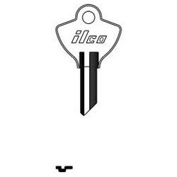 Kaba Ilco 1096EN NP A08 | Cylinder Lock Key Blank, Brass, Nickel Plated, 8 Price Group, For Elgin/Chicago