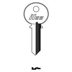 Kaba Ilco 1096L NP A06 | Cylinder Lock Key Blank, Brass, Nickel Plated, 6 Price Group, For Elgin