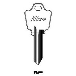 Kaba Ilco 1096NL NP A17 | Cylinder Lock Key Blank, Brass, Nickel Plated, 17 Price Group, For Elgin