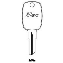 Kaba Ilco 1098JD NP A13 | Vehicle Key Blank, Brass, Nickel Plated, 13 Price Group, For Indak, John Deere, Yard Tractor
