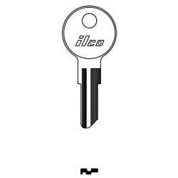 Kaba Ilco 1120D NP A02 | Cylinder Lock Key Blank, Brass, Nickel Plated, 2 Price Group, For Slaymaker