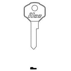 Kaba Ilco 1125F NP A15 | Vehicle Key Blank, Brass, Nickel Plated, 15 Price Group, For Ford