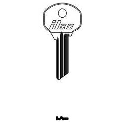Kaba Ilco 1140G NP A12 | Cylinder Lock Key Blank, Brass, Nickel Plated, 12 Price Group, For Reese