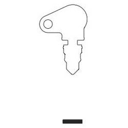 Kaba Ilco 1147 NP A01 | Vehicle Key Blank, Brass, Nickel Plated, 1 Price Group, For Golf Cart, Yard Tractor