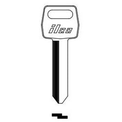 Kaba Ilco 1167FD NP A04 | Vehicle Key Blank, Double-Sided, Primary, Brass, Nickel Plated, 4 Price Group, For Ford
