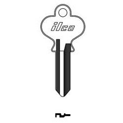Kaba Ilco 1177 NP A16 | Cylinder Lock Key Blank, 5-Pin, Brass, Nickel Plated, 16 Price Group, For National E-Z Set
