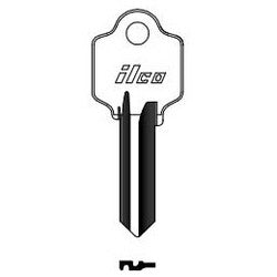 Kaba Ilco 1179 NP A02 | Cylinder Lock Key Blank, 5-Pin, Brass, Nickel Plated, 2 Price Group, For Almet