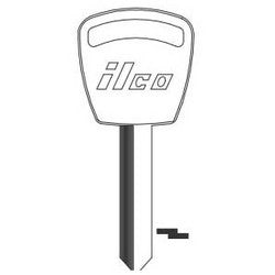 Kaba Ilco 1186TS NP A09 | Vehicle Key Blank, Primary, Brass, Nickel Plated, 9 Price Group, For Ford