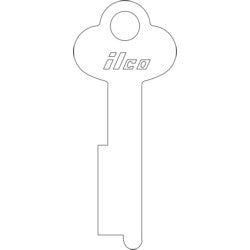 Kaba Ilco 1243D ST A09 | Key Blank – .050" Thick x .375" Wide