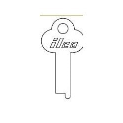 Kaba Ilco 1270C ST A01 | Key Blank, Flat, 0.31" Width x 0.06" Thickness, Steel, Nickel Plated, 1 Price Group, For Miscellaneous