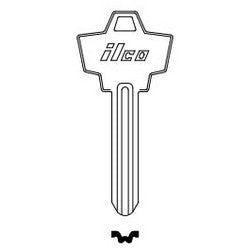 Kaba Ilco 1307W NP A02 | Cylinder Lock Key Blank, Brass, Nickel Plated, 2 Price Group, For Schlage