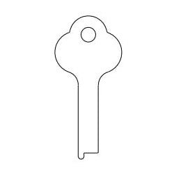 Kaba Ilco 1332 NS A53 | Key Blank, 0.3" Width x 0.06" Thickness, Steel, Natural Nickel Silver, 12 Price Group, For Medart