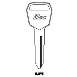Kaba Ilco 1519 NP A15 | Vehicle Key Blank, Brass, Nickel Plated, 15 Price Group, For Komastu
