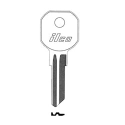 Kaba Ilco 1536R NP A08 | Cylinder Lock Key Blank, Brass, Nickel Plated, 8 Price Group, For Hurd