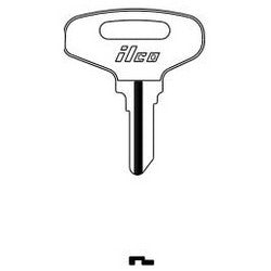 Kaba Ilco 1539 NP A13 | Vehicle Key Blank, Brass, Nickel Plated, 13 Price Group, For Kubota