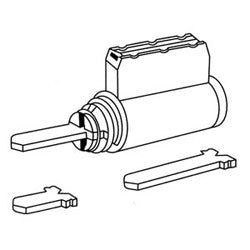 Kaba Ilco 15395GA-04-KD | Cylinder Lock, Key-In-Knob, 5-Pin, Sargent LA Keyway, Keyed Different, Satin Brass, For Universal Lockset/Leverset/Padlock