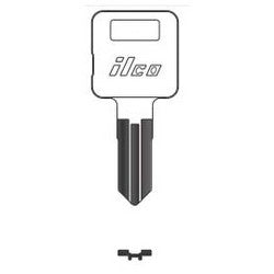 Kaba Ilco 1560 NP A13 | Vehicle Key Blank, Brass, Nickel Plated, 13 Price Group, For Caterpillar