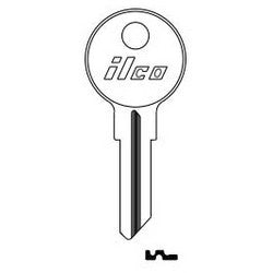 Kaba Ilco 1562 NP A08 | Cylinder Lock Key Blank, Brass, Nickel Plated, 8 Price Group, For Hudson