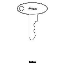 Kaba Ilco 1570 NP A08 | Vehicle Key Blank, Brass, Nickel Plated, 8 Price Group, For Ford Tractor