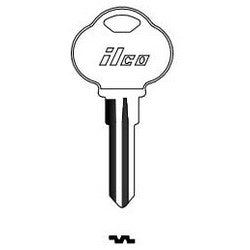 Kaba Ilco 1573A NP A04 | Vehicle Key Blank, Brass, Nickel Plated, 4 Price Group, For The Club