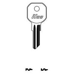 Kaba Ilco 1574 NP A08 | Cylinder Lock Key Blank, Brass, Nickel Plated, 8 Price Group, For Hurd