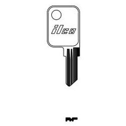 Kaba Ilco 1598 NP A06 | Cylinder Lock Key Blank, Brass, Nickel Plated, 6 Price Group, For Haworth