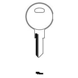 Kaba Ilco 1608 NP A04 | Cylinder Lock Key Blank, Brass, Nickel Plated, 4 Price Group, For Trimark