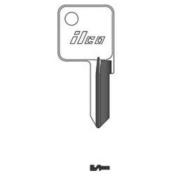 Kaba Ilco 1612 NP A04 | Cylinder Lock Key Blank, Brass, Nickel Plated, 4 Price Group, For Trimark