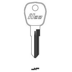 Kaba Ilco 1631 NP A05 | Cylinder Lock Key Blank, Brass, Nickel Plated, 5 Price Group, For Camlock