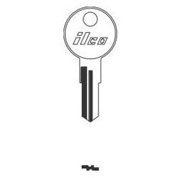 Kaba Ilco 1639 NP A03 | Cylinder Lock Key Blank, Brass, Nickel Plated, 3 Price Group, For Larson Door