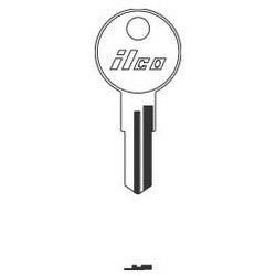 Kaba Ilco 1640 NP A03 | Cylinder Lock Key Blank, Brass, Nickel Plated, 3 Price Group, For Larson Door