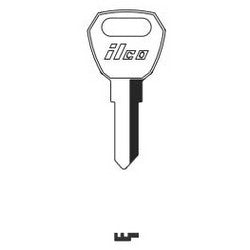 Kaba Ilco 1645 NP A03 | Cylinder Lock Key Blank, Brass, Nickel Plated, 3 Price Group, For Fulton Hitch