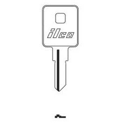 Kaba Ilco 1666 NP A02 | Cylinder Lock Key Blank, Brass, Nickel Plated, 2 Price Group, For Trimark