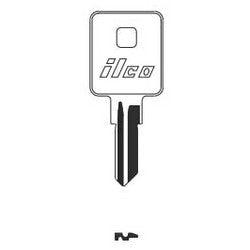 Kaba Ilco 1667 NP A02 | Cylinder Lock Key Blank, Brass, Nickel Plated, 2 Price Group, For Trimark